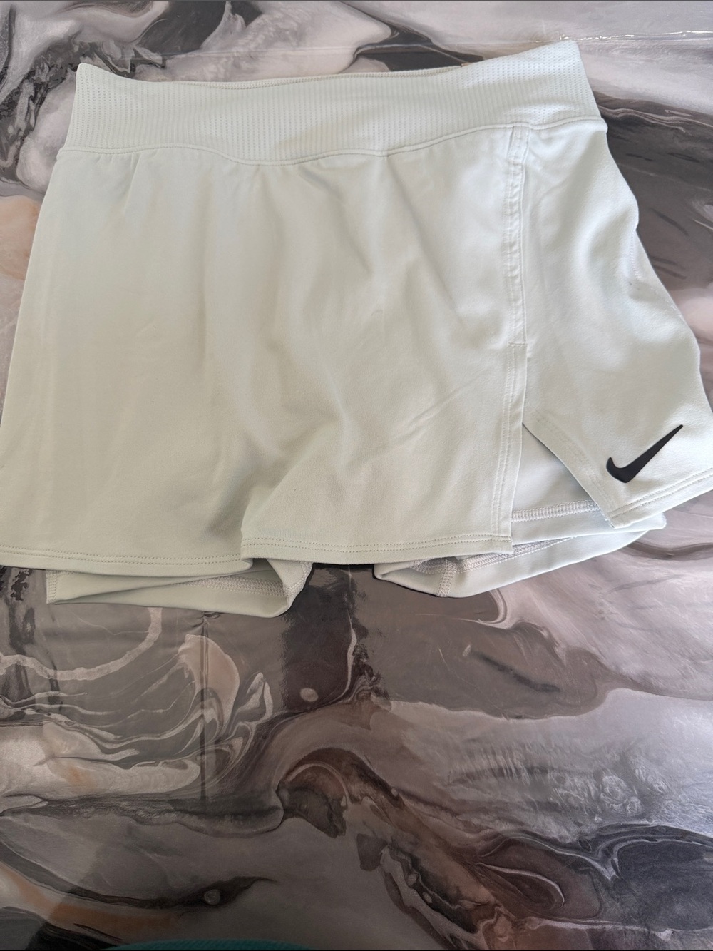 Nike Women's Mint Green Athletic Tennis Skort with Black Swoosh